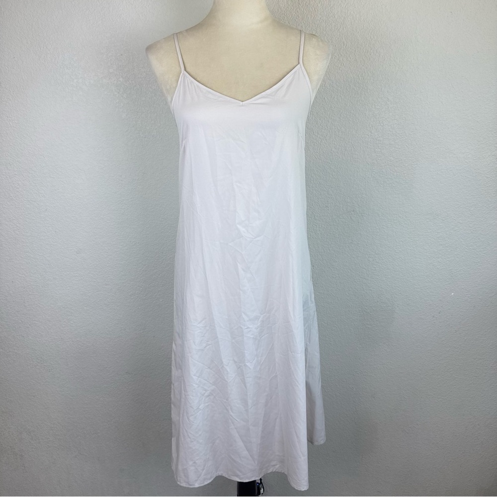 SNIDEL White Grey Midi‎ 100% Polyester Slip Dress